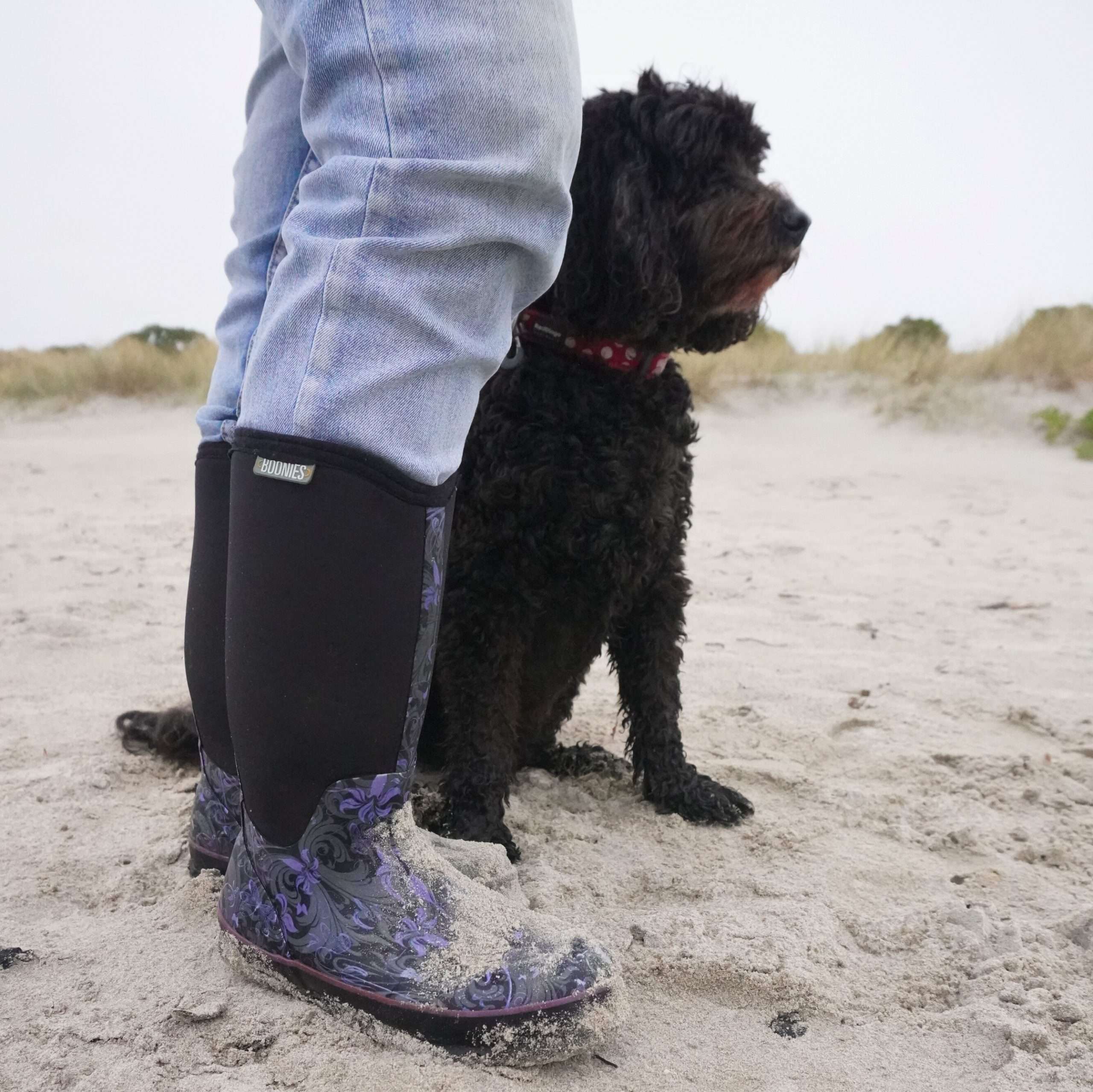 Lifestyler Tall  | Womens Gumboots | Neoprene | Purple Butterfly image 1