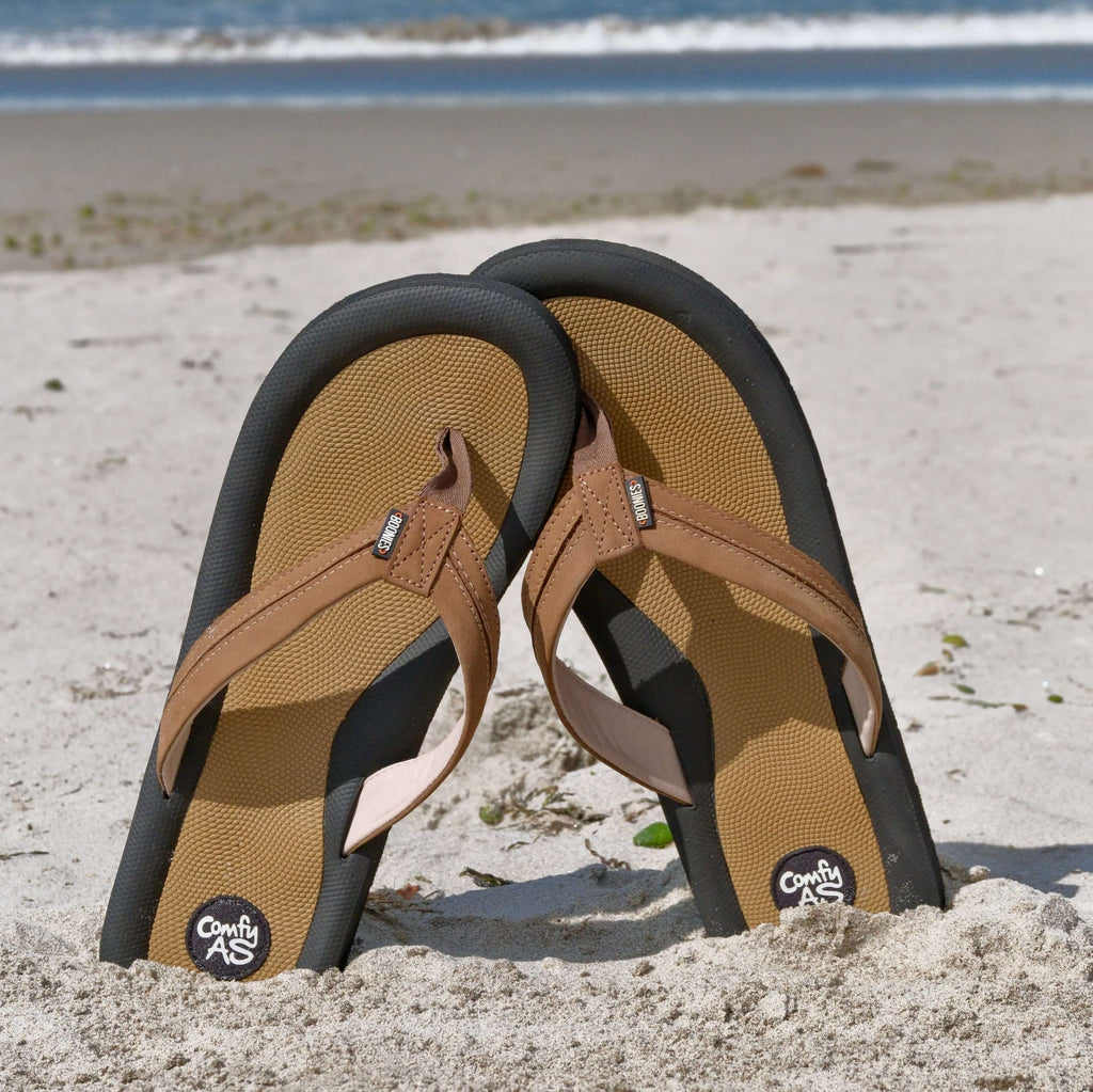 Comfy As Jandals | Brown | Leather Strap image 0